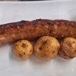 Longaniza de Graus a la parrilla con patatas